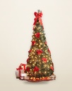 Red Poinsettia Pop-Up Christmas Tree, 7½ ft