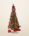 Red Plaid Ribbon Pop-Up Christmas Tree, 6 ft