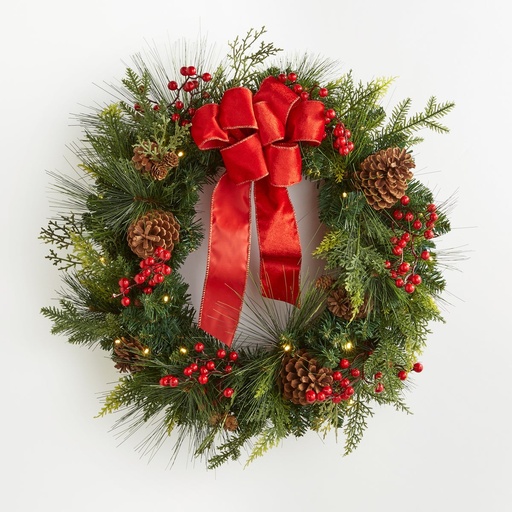 Pre-lit wreath